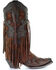Corral Women's Leopard Stud & Fringe Western Boots - Snip Toe, Honey, hi-res