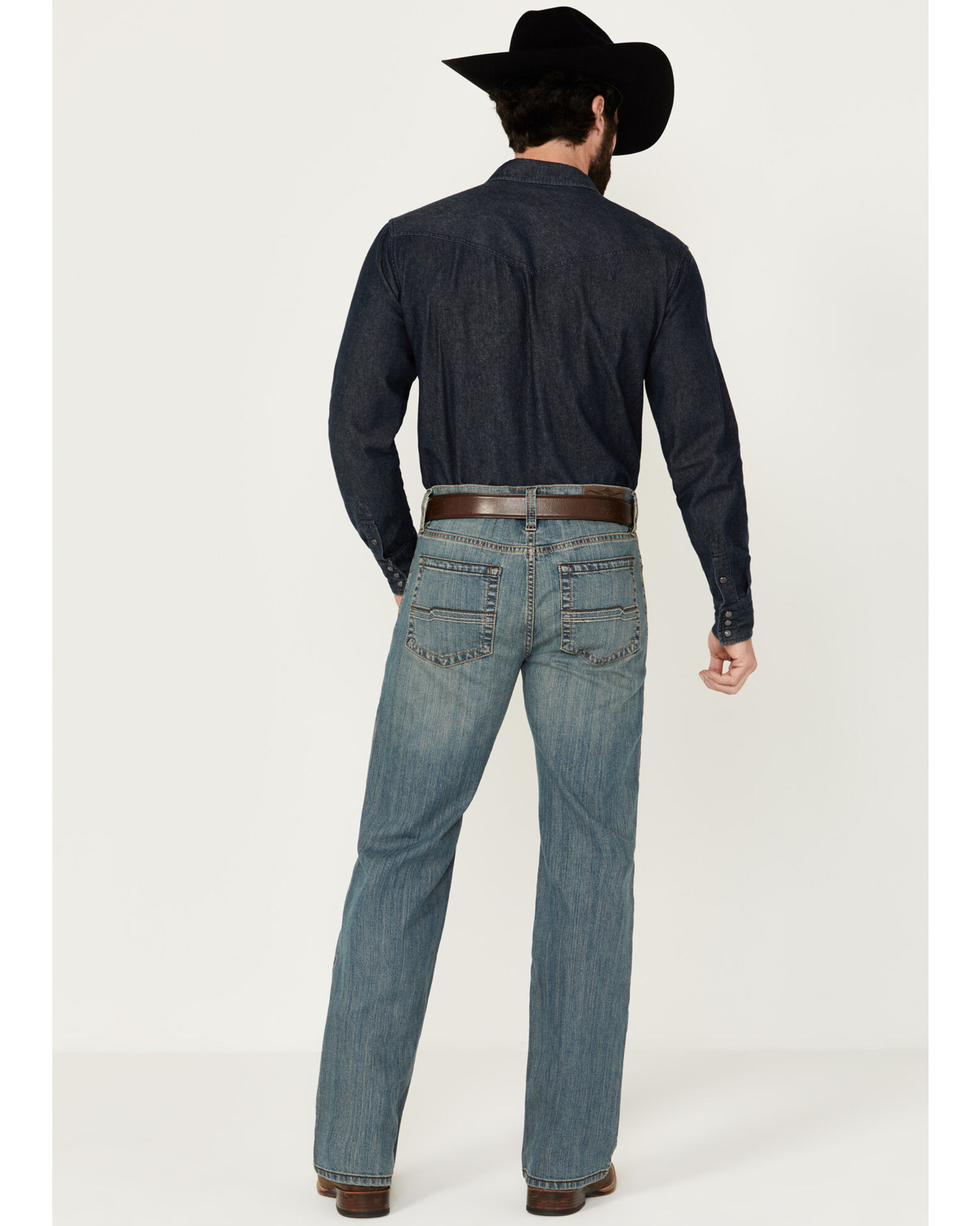 Image #3 - Cody James Men's Medium Wash Relaxed Bootcut Stretch Denim Jeans, , hi-res