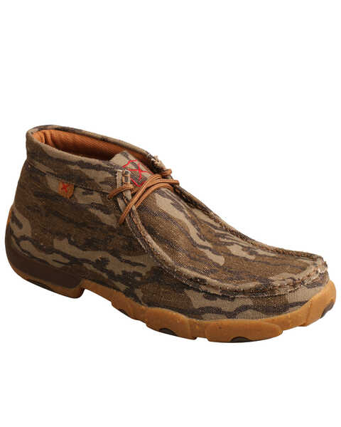 Image #1 - Twisted X Men's Mossy Oak Original Bottomland Driving Shoes - Moc Toe, Camouflage, hi-res