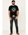 HOOey Men's Black Sunset Guadalupe Logo Graphic T-Shirt , Black, hi-res