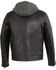 Image #2 - Milwaukee Leather Men's Zipper Front Leather Jacket w/ Removable Hood, Black, hi-res