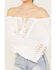 Image #3 - Wrangler Women's Off The Shoulder Long Sleeve Top, White, hi-res