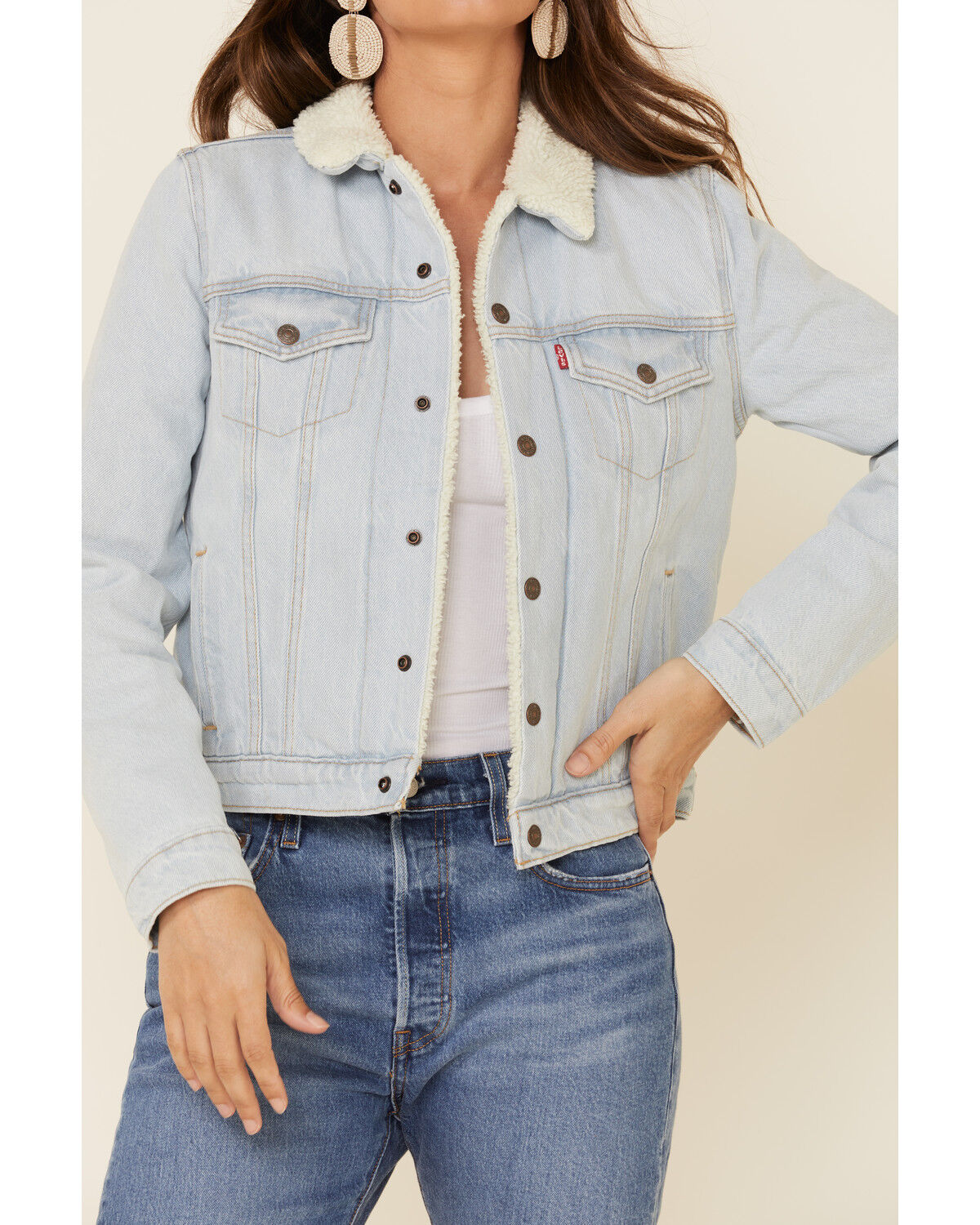 Image #3 - Levi's Women's Sherpa Trucker Jacket, , hi-res