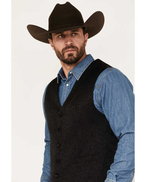 Image #2 - Cody James Men's Paisley Vest, Black, hi-res
