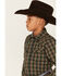 Image #2 - Cody James Boys' Douglas Fir Plaid Print Long Sleeve Snap Western Shirt, Green, hi-res