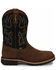 Image #2 - Justin Men's Fireman Black Western Boots - Square Toe, Tan, hi-res