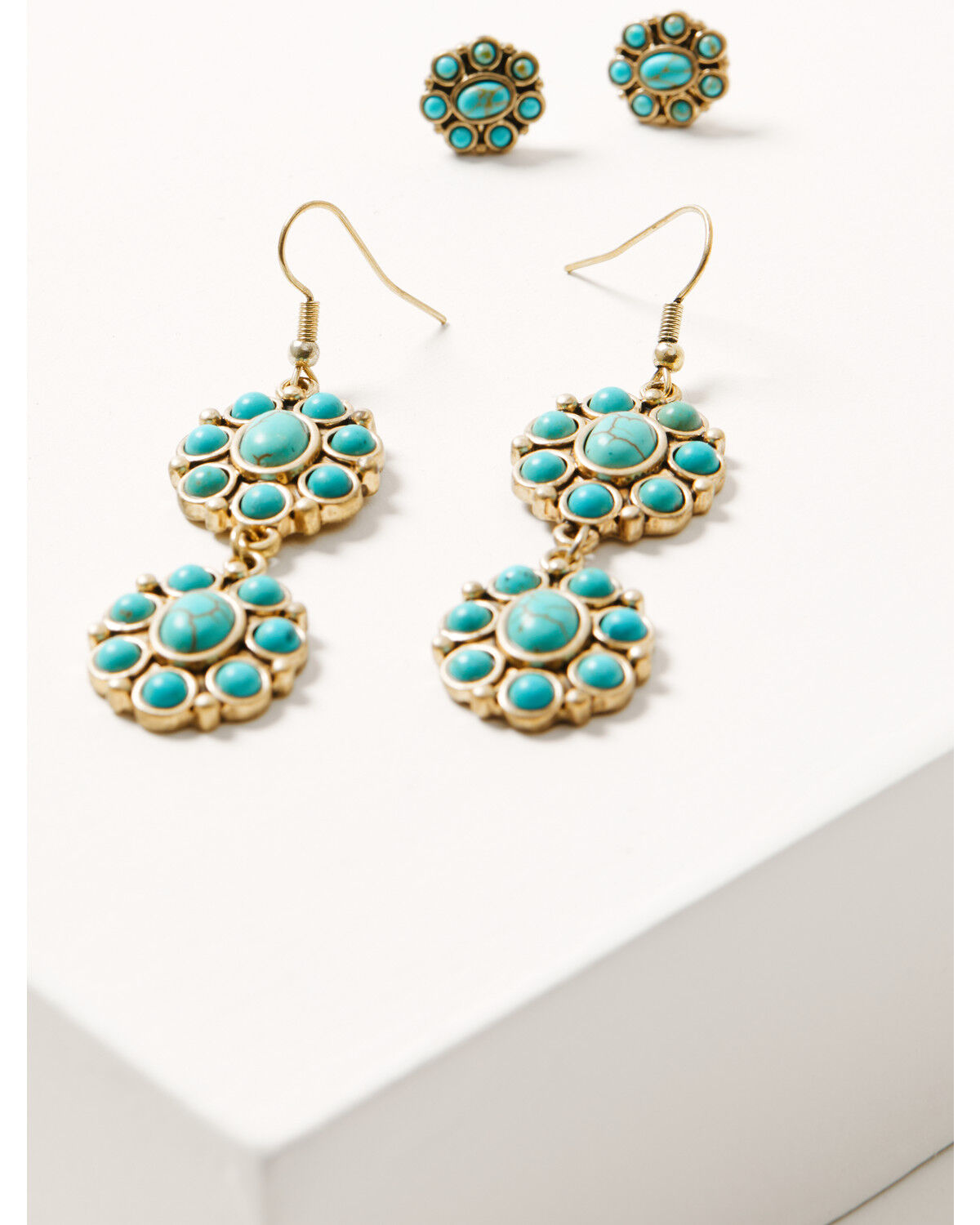 Image #3 - Shyanne Women's Summer Solstice Squash Blossom Earring Set - 5 Piece, Gold, hi-res