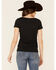 Shyanne Women's Mama's Moonshine Foil Graphic Short Sleeve Tee , Black, hi-res