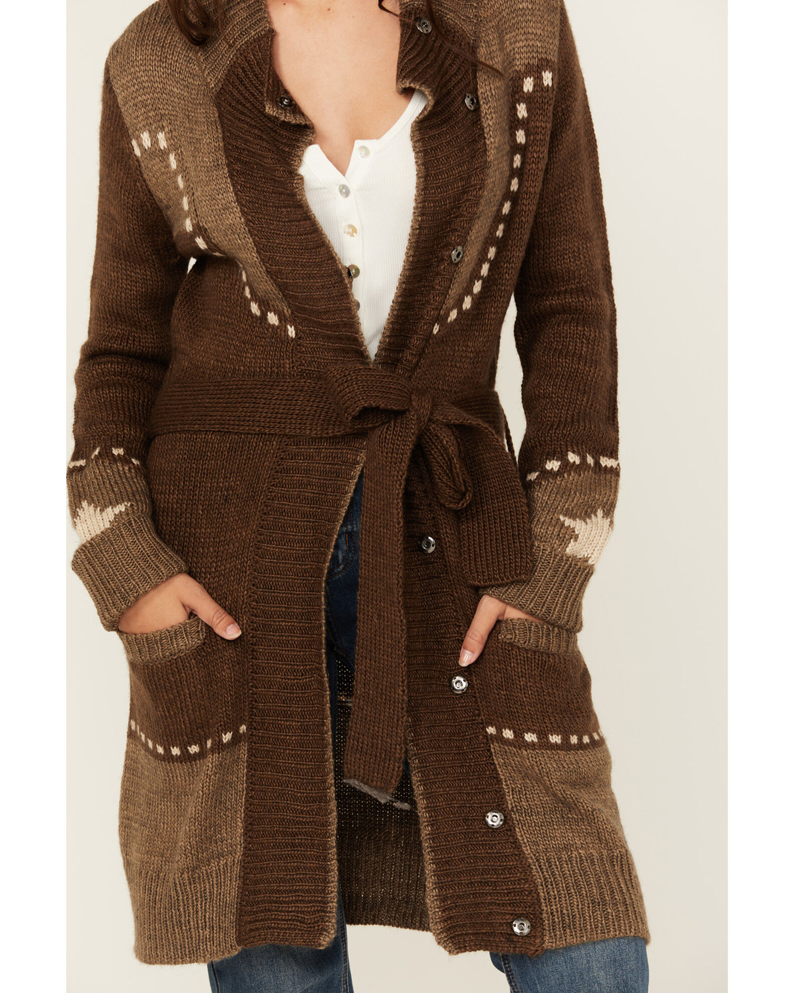 Long sleeve snap cardigan clearance