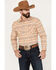 Image #1 - Pendleton Men's Wyatt Long Sleeve Snap Western Shirt, Tan, hi-res