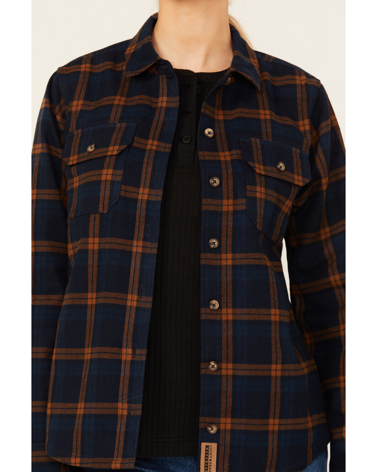 Image #3 - Lucky Brand Workwear Women's Canyon Plaid Print Long Sleeve Button-Down Flannel Work Shirt, , hi-res