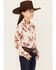Image #2 - Panhandle Girls' Horse Print Fringe Long Sleeve Snap Western Shirt, , hi-res