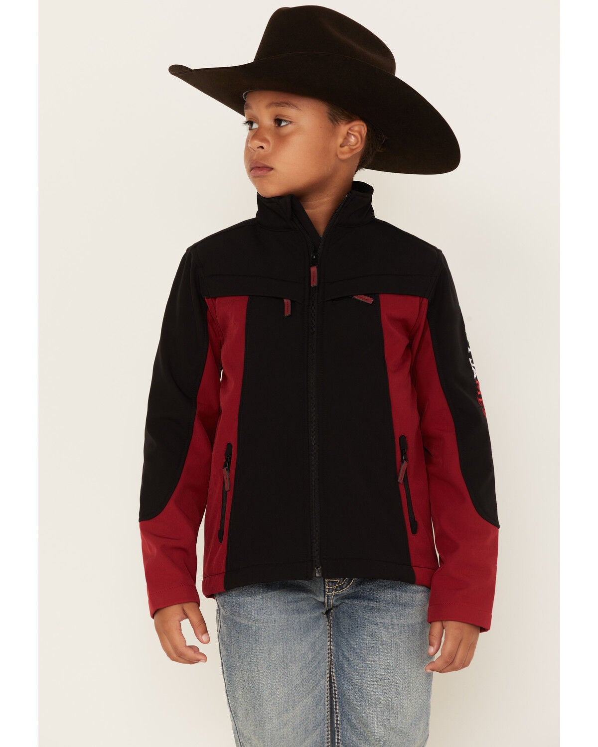 Cody James Boys' Color Block Softshell Jacket, Black, hi-res