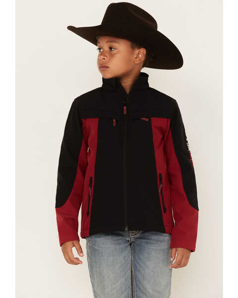 Image #1 - Cody James Boys' Color Block Softshell Jacket, Black, hi-res
