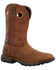 Rocky Men's Legacy 32 Waterproof Western Work Boot - Square Toe, Brown, hi-res