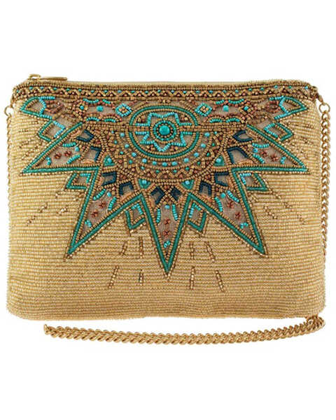 Mary Frances Women's Sunrise Mini Crossbody Clutch Handbag , Gold, hi-res