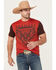 Image #2 - American Fighter Men's Ensley Short Sleeve Graphic T-Shirt, Red, hi-res