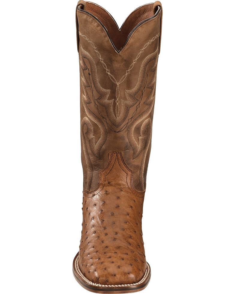 Dan Post Chandler Full Quill Ostrich Cowboy Boots - Square Toe | Sheplers
