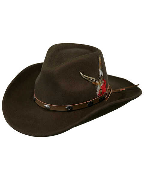 Image #1 - Outback Trading Co. Men's Wide Open Spaces UPF50 Crushable Felt Western Fashion Hat, Serpent, hi-res