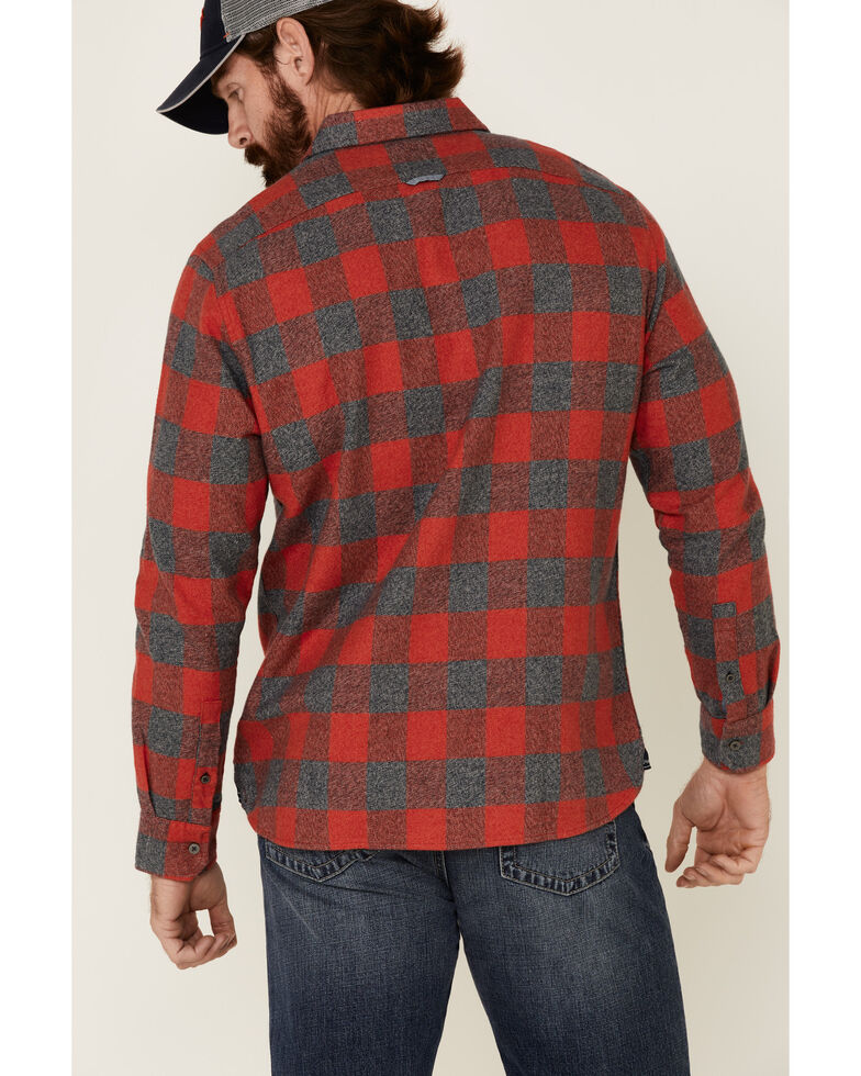 Flag & Anthem Men's Red Harrells Plaid Long Sleeve Western Flannel Shirt , Red, hi-res