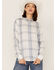 Image #1 - Flag & Anthem Women's Desert Son Long Sleeve Plaid Shirt, Blue/white, hi-res