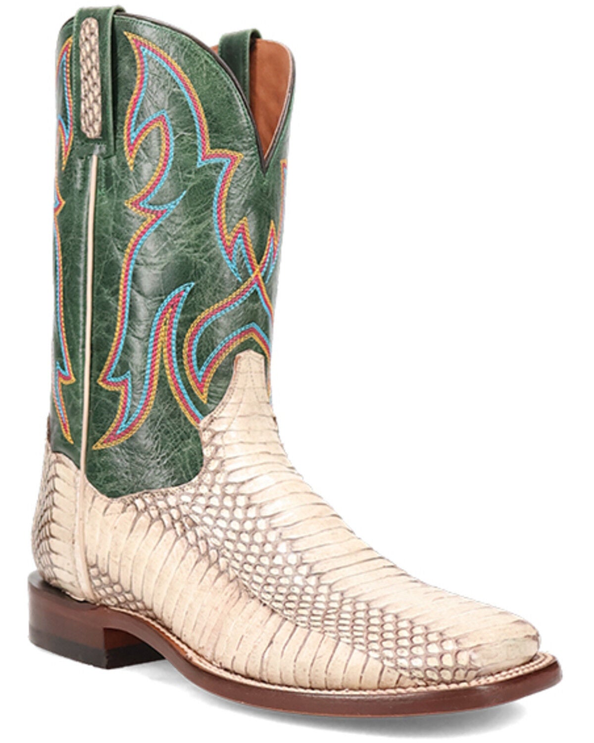 Dan Post Men's Exotic Snake Western Boots - Broad Square Toe, Natural, hi-res