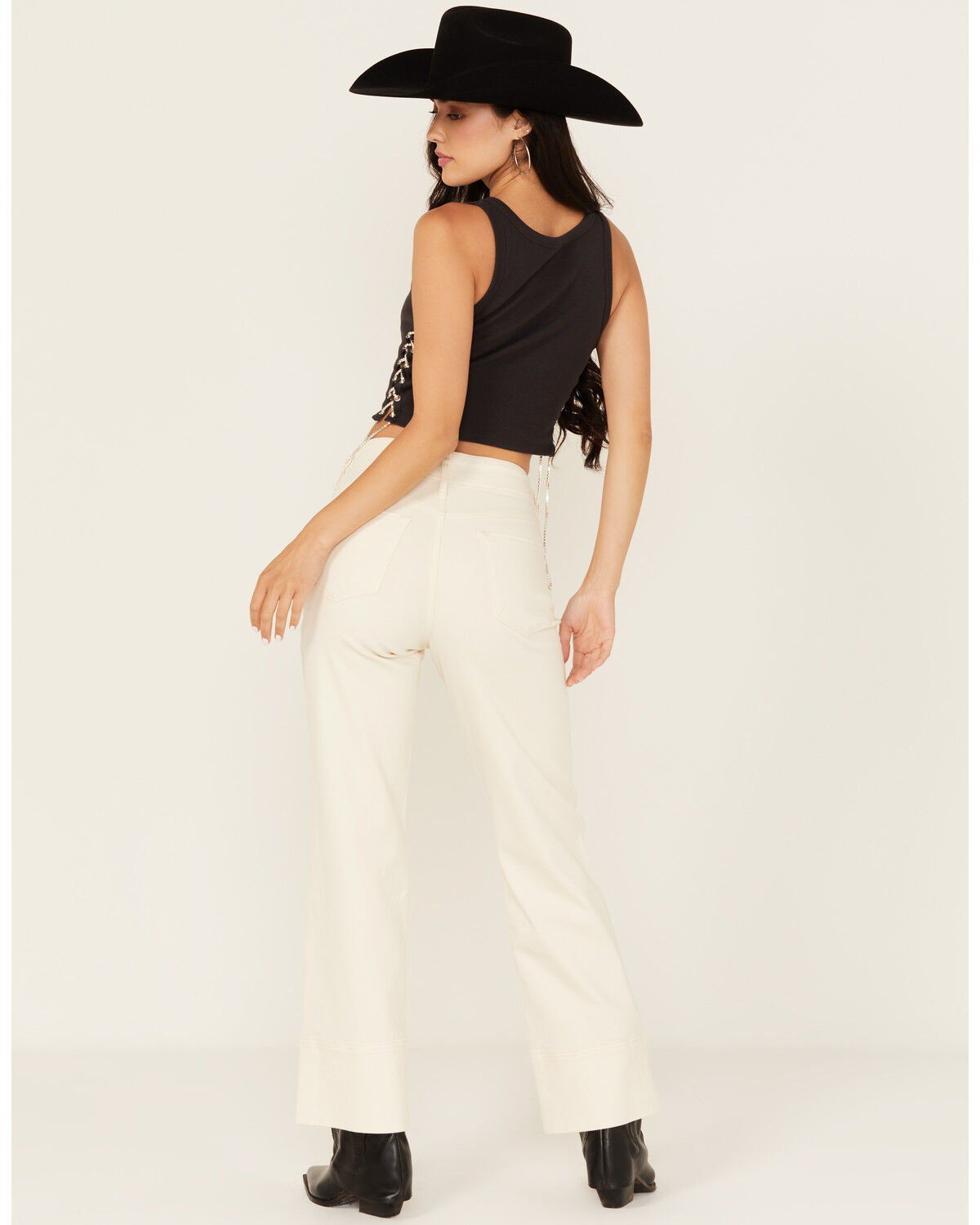 Image #3 - Dear John Women's Holly High Rise Cuffed Straight Stretch Denim Jeans, Wheat, hi-res