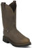 Justin Men's J-Max Balusters Electrical Hazard Pull-On Work Boots - Steel Toe, Chocolate, hi-res