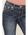 Image #4 - Miss Me Women's Dark Wash Mid Rise Bootcut Stretch Denim Jeans, Dark Wash, hi-res