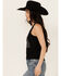 Image #2 - White Crow Women's Hell Yeah Embroidered Graphic Tank, Black, hi-res