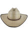 Cody James Men's Brown Trimmed Palm Leaf Straw Cowboy Hat, Natural, hi-res