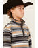 Image #2 - Cinch Boys' Striped Polar Fleece Pullover, Black, hi-res