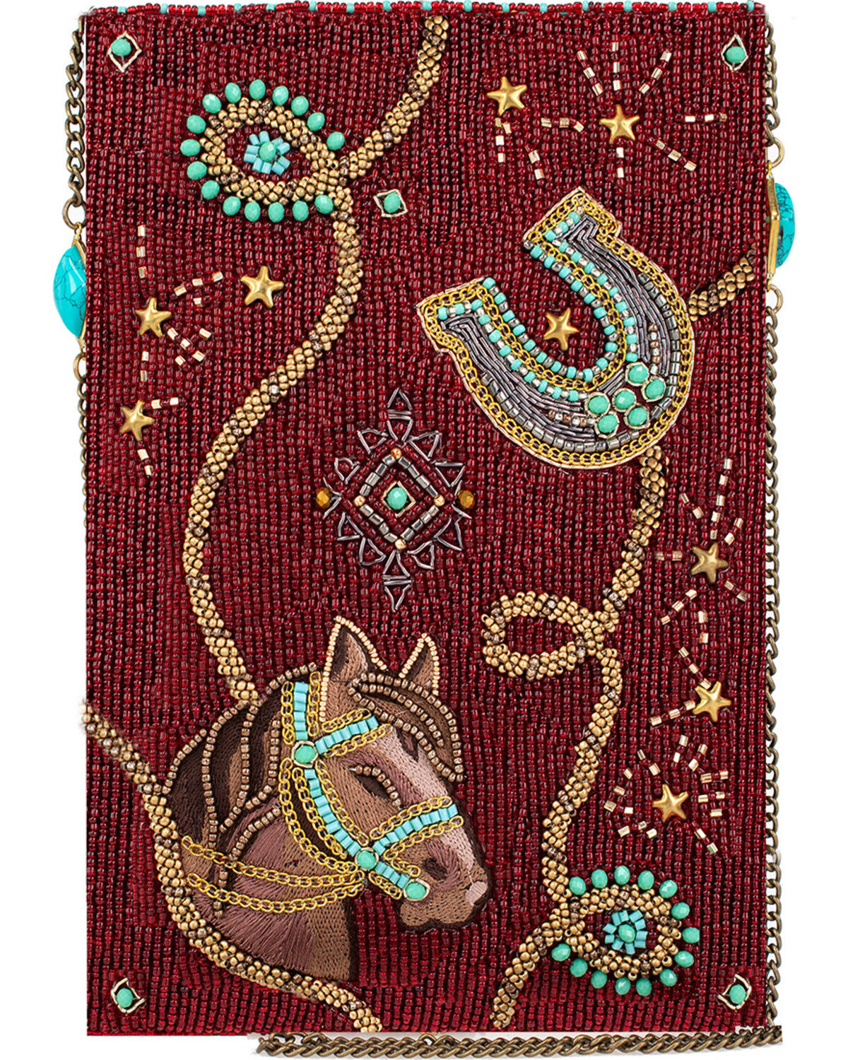 Image #1 - Mary Frances Women's Saddle Up Beaded Crossbody Handbag, Multi, hi-res