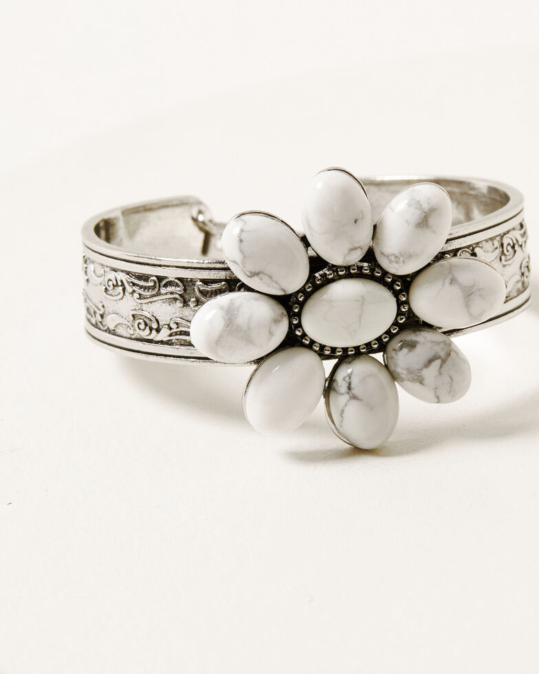 Cowgirl Confetti Women's In Bloom Cuff Bracelet, Silver, hi-res