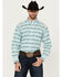 Image #1 - Ariat Men's Jefferson Southwestern Striped Long Sleeve Button-Down Western Shirt - Tall, Turquoise, hi-res