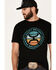 HOOey Men's Black Sunset Guadalupe Logo Graphic T-Shirt , Black, hi-res