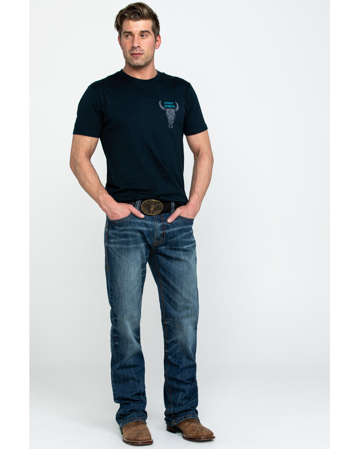 western boots and jeans