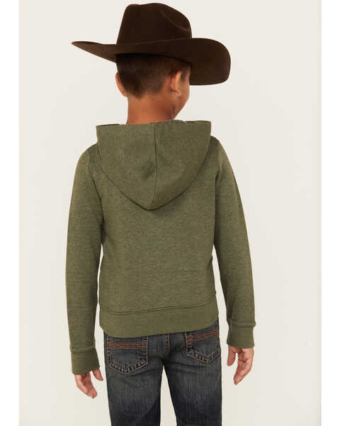 Image #4 - Wrangler Boys' Rodeo Graphic Hooded Sweatshirt , Olive, hi-res