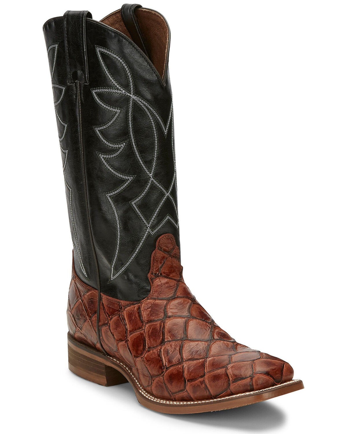 Image #1 - Nocona Men's Go Round Cognac Western Boots - Square Toe, Brown, hi-res