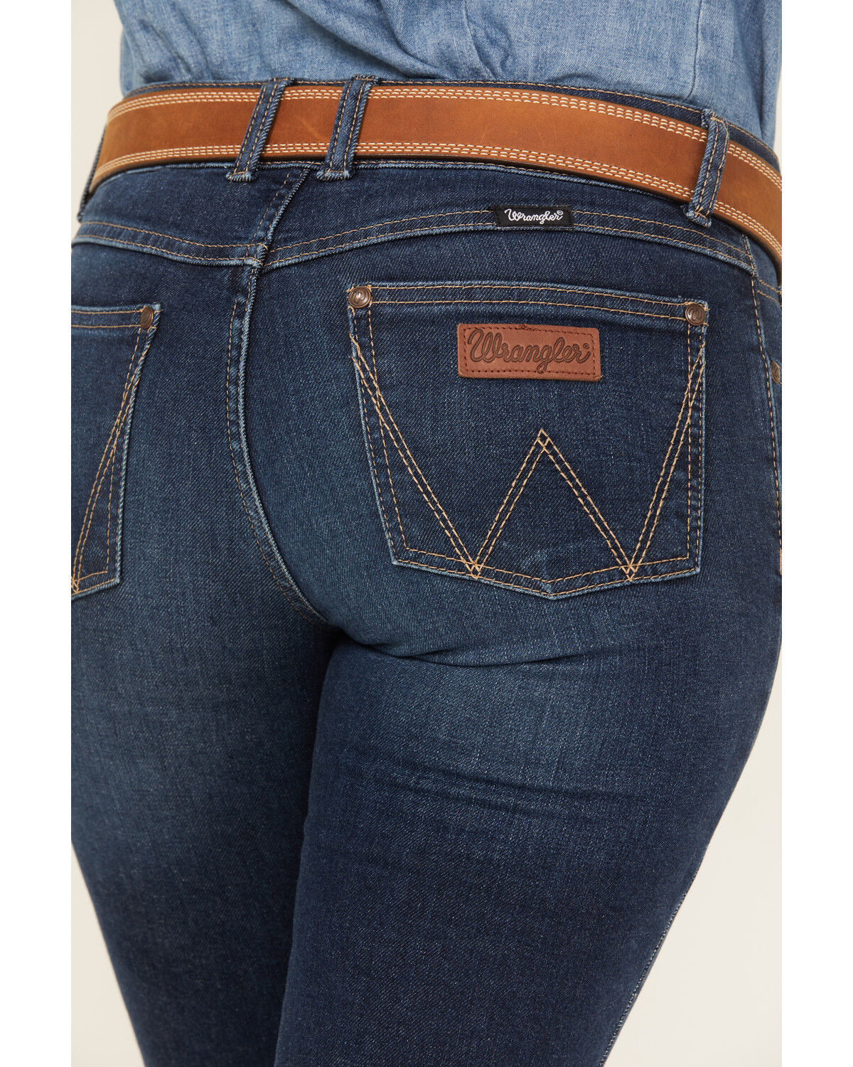 Image #4 - Wrangler Retro Women's Dark Wash Mid Rise Stretch Bootcut Jeans, Dark Wash, hi-res