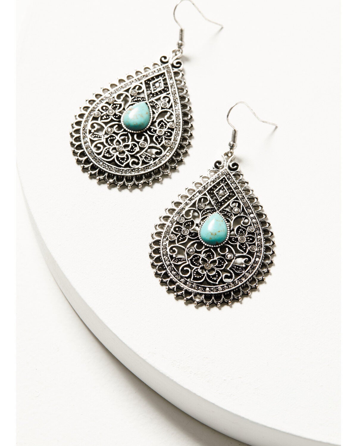 Shyanne Women's Bisbee Falls Silver Teardrop Earrings, Silver, hi-res