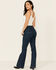 Image #2 - Kimes Ranch Women's Lola Trouser Flare Leg Jeans , Indigo, hi-res