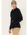 Image #2 - Carhartt Women's Force FR Relaxed Fit Zip Front Sweatshirt Work Hoodie, Navy, hi-res