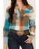 Image #3 - Shyanne Women's Plaid Print Long Sleeve Button-Down Western Shirt, Caramel, hi-res