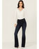 Image #1 - Idyllwind Women's Regent Dark Wash Gypsy High Rise Seamed Bootcut Comfort Stretch Denim Jeans, Dark Wash, hi-res
