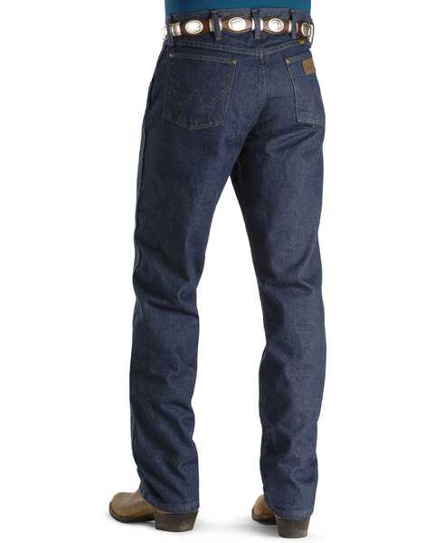 Image #1 - Wrangler Men's 47MWZ Original Fit Prewashed Jeans - 44" to 50" Waist, Indigo, hi-res