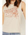Image #3 - Panhandle Women's Rib Knit Graphic Sleeveless Tank, Cream, hi-res