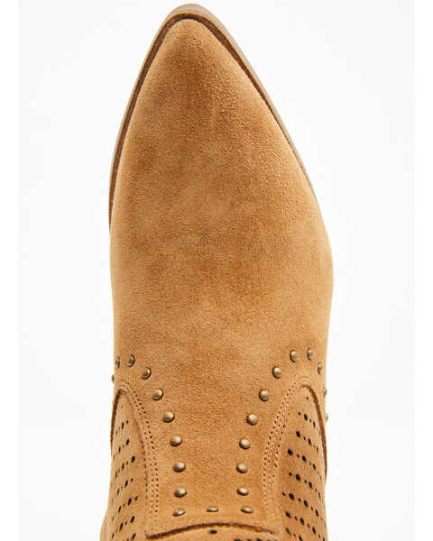 Image #6 - Dingo Women's Miss Priss Suede Booties - Pointed Toe , Camel, hi-res
