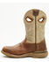 Image #3 - Double H Men's Prophecy Roper Western Boot - Round Toe, Tan, hi-res