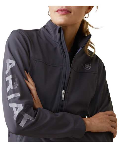 Image #2 - Ariat Women's New Team Softshell Jacket - Plus , Blue, hi-res